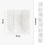 Piastrella adesiva Vinyl Way : 8 carreaux adhésifs 20x20cm Veria / Zelliges Rectangles  / blanc / pour douche, murs, sol, cuisine, salle de bain… - n°3