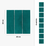 Piastrella adesiva Vinyl Way : 8 carreaux adhésifs 20x20cm Jehda / Zelliges Rectangles  / bleu / pour douche, murs, sol, cuisine, salle de bain… - n°3