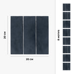 Piastrella adesiva Vinyl Way : 8 carreaux adhésifs 20x20cm Sautana / Zelliges Rectangles  / bleu / pour douche, murs, sol, cuisine, salle de bain… - n°3