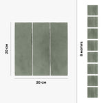 Carreau adhésif Vinyl Way : 8 carreaux adhésifs 20x20cm Massa / Zelliges Rectangles  / vert / pour douche, murs, sol, cuisine, salle de bain… - n°3