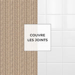 Piastrella adesiva Vinyl Way : 8 carreaux adhésifs 20x20cm Meki / Osier / beige / pour douche, murs, sol, cuisine, salle de bain… - n°5