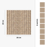 Piastrella adesiva Vinyl Way : 8 carreaux adhésifs 20x20cm Meki / Osier / beige / pour douche, murs, sol, cuisine, salle de bain… - n°3