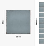 Carreau adhésif Vinyl Way : 8 carreaux adhésifs 20x20cm Austin / Monochrome Vintage / bleu / pour douche, murs, sol, cuisine, salle de bain… - n°3