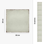 Baldosa adhesiva Vinyl Way : 8 carreaux adhésifs 20x20cm Alta / Monochrome Vintage / vert / pour douche, murs, sol, cuisine, salle de bain… - n°3