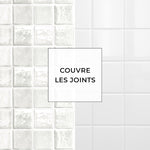Piastrella adesiva Vinyl Way : 8 carreaux adhésifs 20x20cm Geira / Zelliges Carrés  / blanc / pour douche, murs, sol, cuisine, salle de bain… - n°5