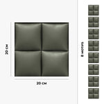 Piastrella adesiva Vinyl Way : 8 carreaux adhésifs 20x20cm Julita / Coussin Cuir / noir / pour douche, murs, sol, cuisine, salle de bain… - n°3