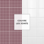 Carreau adhésif Vinyl Way : 8 carreaux adhésifs 20x20cm Diadema / Quadrillage / rose / pour douche, murs, sol, cuisine, salle de bain… - n°5