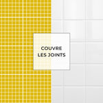 Carreau adhésif Vinyl Way : 8 carreaux adhésifs 20x20cm Belem / Quadrillage / jaune / pour douche, murs, sol, cuisine, salle de bain… - n°5