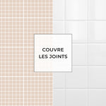Carreau adhésif Vinyl Way : 8 carreaux adhésifs 20x20cm Mirandela / Quadrillage / rose / pour douche, murs, sol, cuisine, salle de bain… - n°5