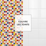 Carreau adhésif Vinyl Way : 8 carreaux adhésifs 20x20cm Nova / Quadrillage / beige / pour douche, murs, sol, cuisine, salle de bain… - n°5