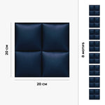 Piastrella adesiva Vinyl Way : 8 carreaux adhésifs 20x20cm Alexia / Coussin Cuir / bleu / pour douche, murs, sol, cuisine, salle de bain… - n°3