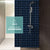 Piastrella adesiva Vinyl Way : 8 carreaux adhésifs 20x20cm Alexia / Coussin Cuir / bleu / pour douche, murs, sol, cuisine, salle de bain… - n°6